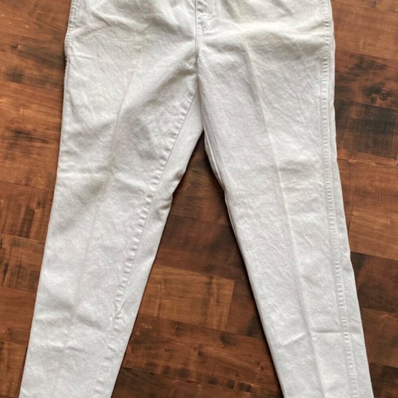 Vintage Jordache Studio Jeans Womens Size 16 White Denim Tapered - Made In USA - Picture 2 of 6